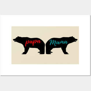 Bear Papa Mama Posters and Art